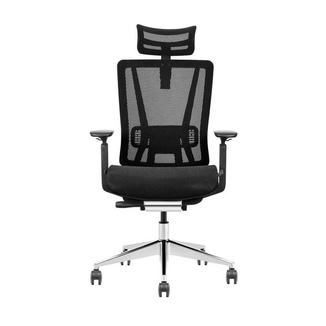 Full Mesh Ergonomic office chair Singapore with adjustable armrest and lumbar support.