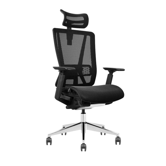 Full Mesh Ergonomic office chair Singapore with adjustable armrest and lumbar support.