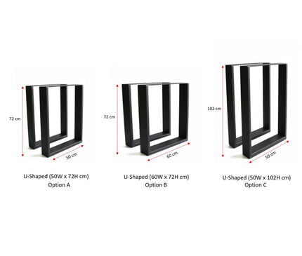 U - Shaped Metal Legs - MyDesk.SG