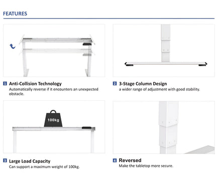 WE5 - Electric Standing Desk (Dual Motor) - MyDesk.SG