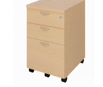 Wooden Mobile Pedestal Drawer - MyDesk.SG