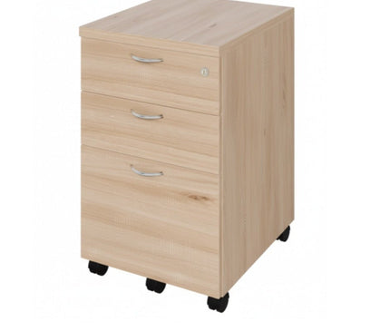 Wooden Mobile Pedestal Drawer - MyDesk.SG