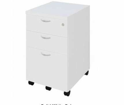 Wooden Mobile Pedestal Drawer - MyDesk.SG