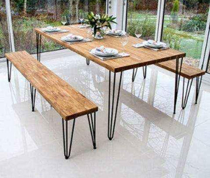 28" Black Hairpin Legs - Set of 4 Legs