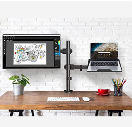MG Dual Monitor Arm With Laptop Tray