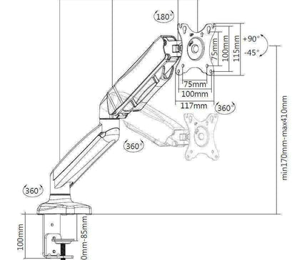 DM01 Monitor Arm - MyDesk.SG