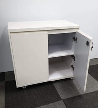 Load image into Gallery viewer, Cabinet with doors, wheels and lock - MyDesk.SG
