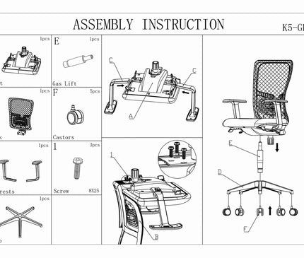K5-GH Ergonomic Executive Chair - MyDesk.SG