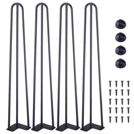 16" Black Hairpin Legs - Set of 4 Legs - MyDesk.SG