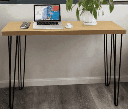 28" Black Hairpin Legs - Set of 4 Legs - MyDesk.SG