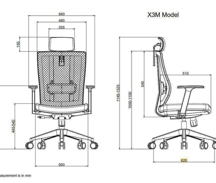 X3M Ergonomic Executive Chair - MyDesk.SG